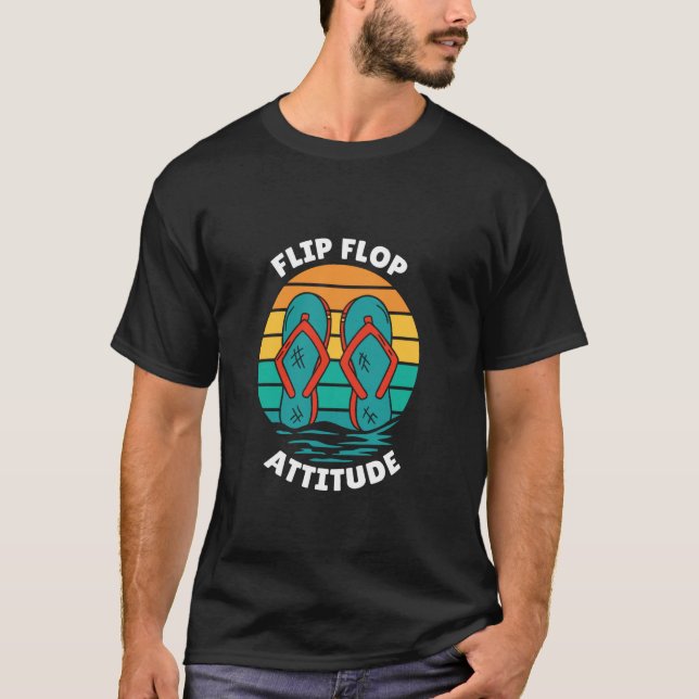 Flip Flop Attitude - Florida Beach Life Tee (Front)