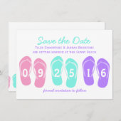 Flip Flop Beach Save the Date Invitation (Front/Back)