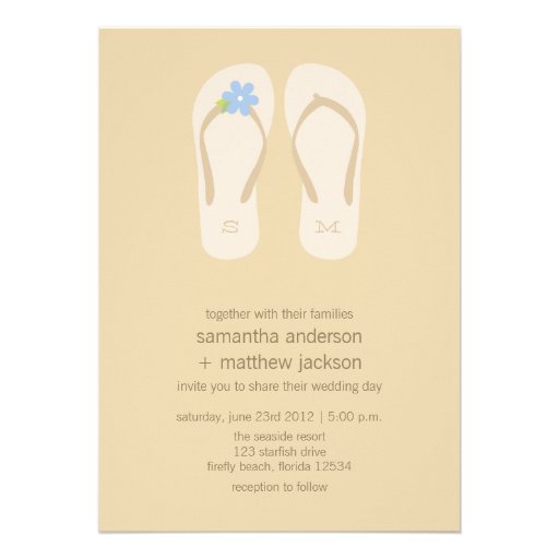 Personalized Flip Flops Invitations | CustomInvitations4U.com