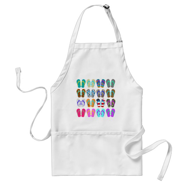 Flip-Flop Chart Adult Apron (Front)