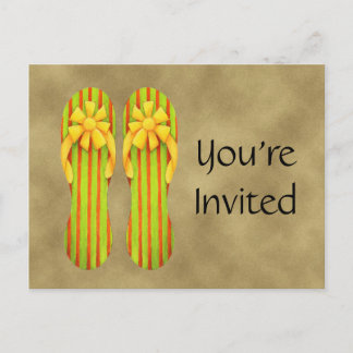Flip Flop Citrus Invitation Postcard