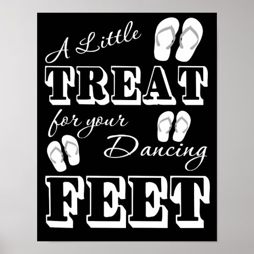 Flip Flop Dancing Wedding Sign _ 11 x 14