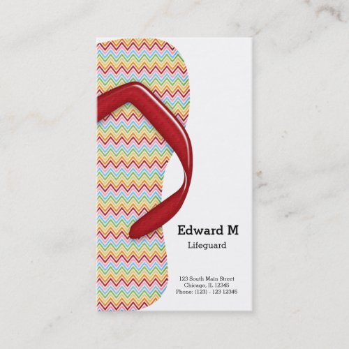 Flip Flop Lifeguard Business Card