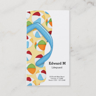 Flip Flop Lifeguard Business Card