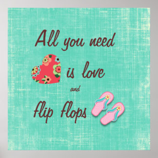 Flip Flop Love Quote Poster