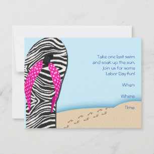 Flip Flop on the Beach Party Invitation