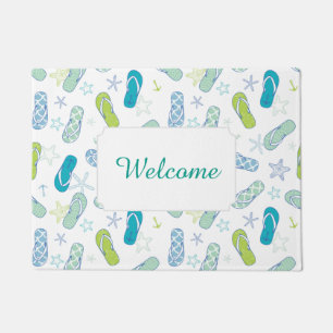 Flip Flop Pattern Add Your Text Doormat