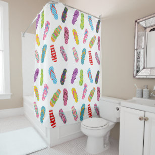Flip Flop Shower Curtains Zazzle