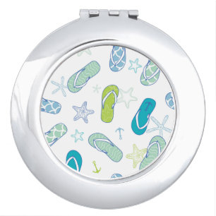 Flip Flop Pattern Compact Mirror