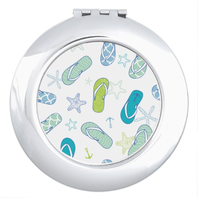 Flip Flop Pattern Compact Mirror (Front)