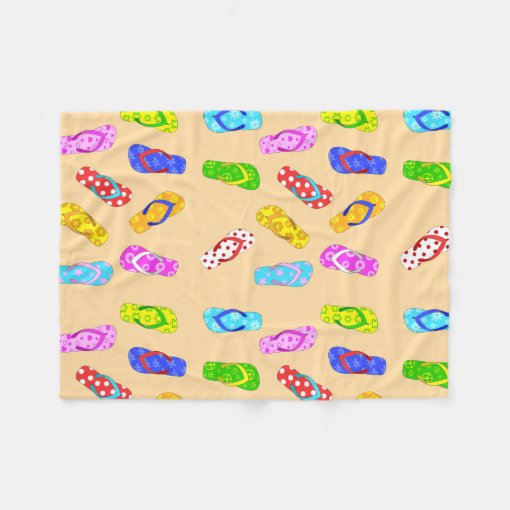 Flip Flop Pattern Fleece Blanket Zazzle