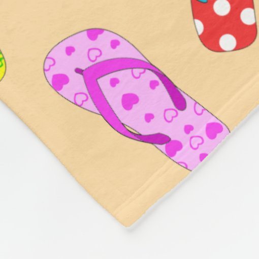 Flip Flop Pattern Fleece Blanket Zazzle