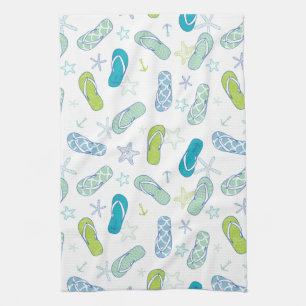 Flip Flop Pattern Kitchen Towel