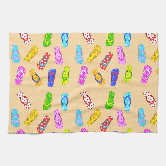Flip Flop Pattern Kitchen Towel (Horizontal)