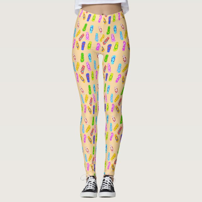 Flip Flop Pattern Leggings (Front)
