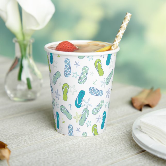 Flip Flop Pattern Paper Cups (Insitu)
