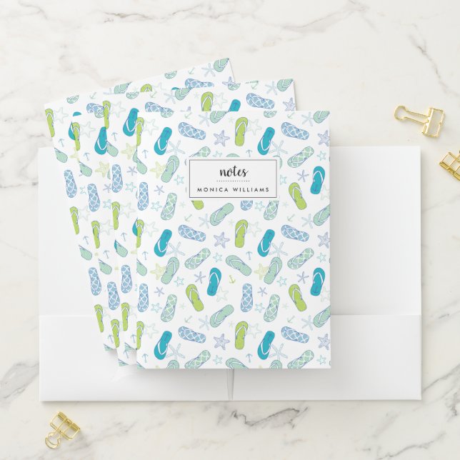 Flip Flop Pattern Pocket Folder (In Situ)