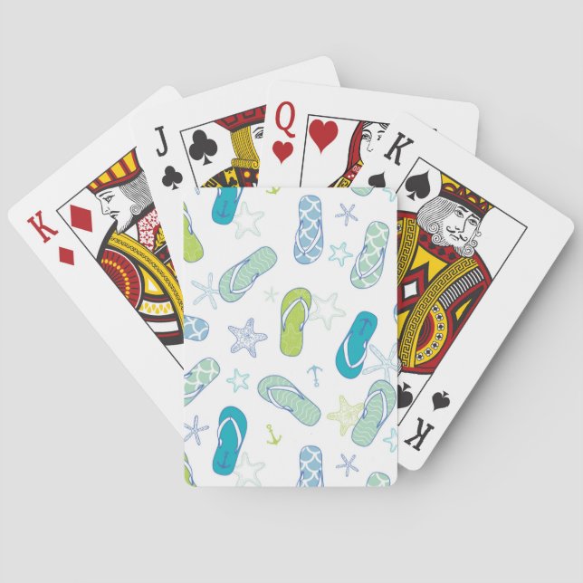 Flip Flop Pattern Poker Cards (Back)