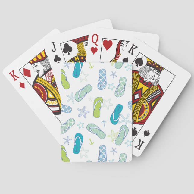 Flip Flop Pattern Poker Cards (Back)