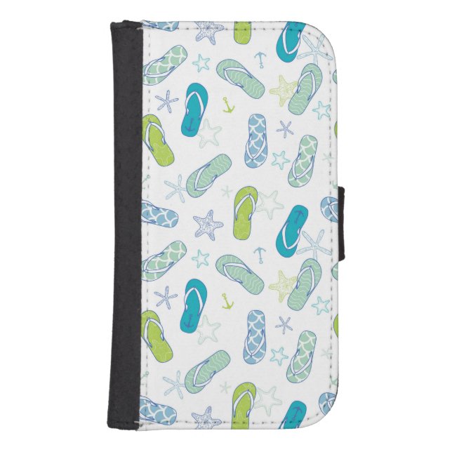 Flip Flop Pattern Samsung Galaxy Wallet Case (Front)
