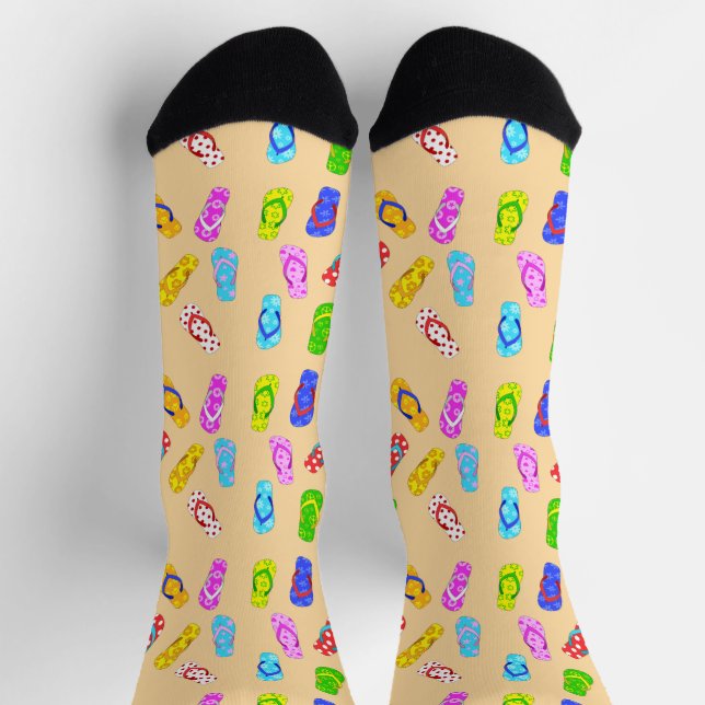 Flip Flop Pattern Socks (Top)