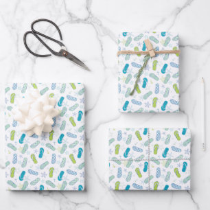 Flip Flop Pattern Wrapping Paper Sheets