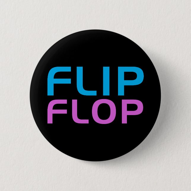Flip Flop Pinback Button (Front)