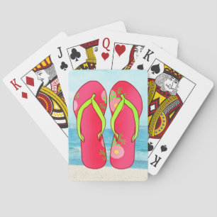 Flip Flop Playing Cards on Beach