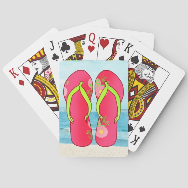 Flip Flop Playing Cards on Beach (Back)