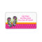 Flip Flop Pool Party Zebra Return Address Labels