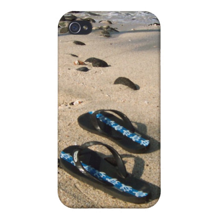 Flip Flop Sandals on the Beach iPhone 4 Case