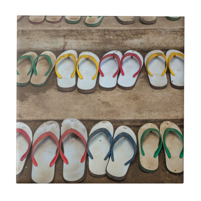 Flip Flop Sandles Ceramic Tile (Front)