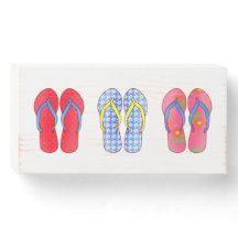 Flip Flop Wood Sign