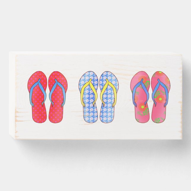 Flip Flop Wood Sign (Front Horizontal)