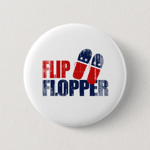 Flip Flopper Romney.png Pinback Button