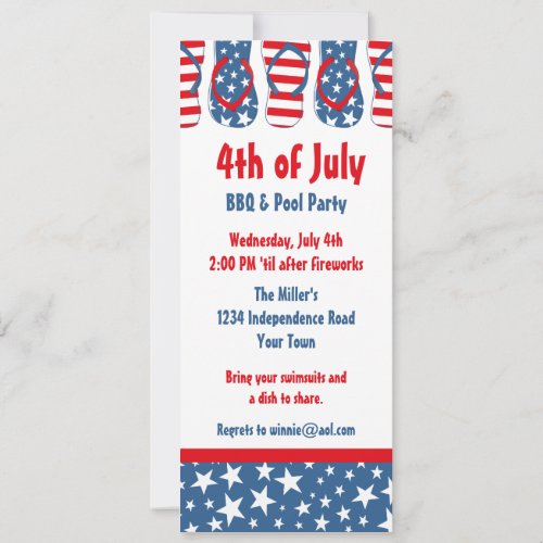 Flip Flops America Invitation