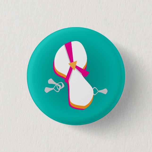 Flip Flops and Pop Tops Button (Front)