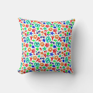 Flip Flops And Sunglasses Throw Pillow