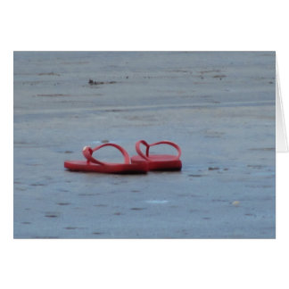 Flip Flops at the Beach Cards