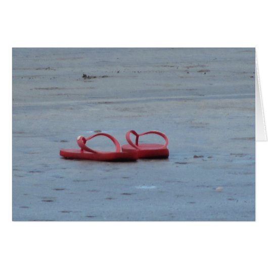 Flip Flops at the Beach Cards (Front Horizontal)