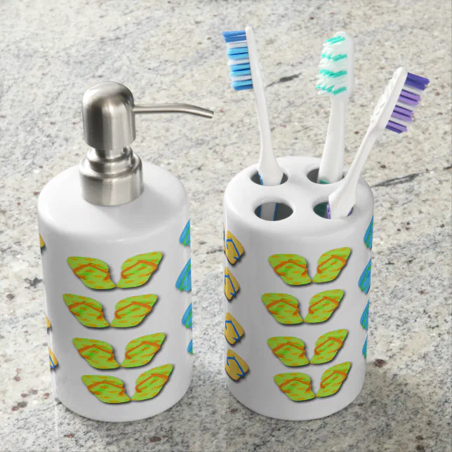 Flip Flops Bathroom Set Zazzle