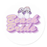 Flip Flops Beach Bride Classic Round Sticker