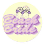 Flip Flops Beach Bride Tshirts and Gifts Classic Round Sticker