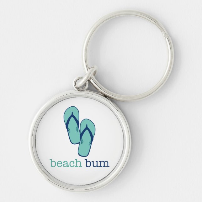 Flip Flops Beach Bum Keychain (Front)