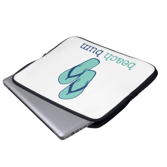 Flip Flops Beach Bum Laptop Sleeve (Front Bottom)