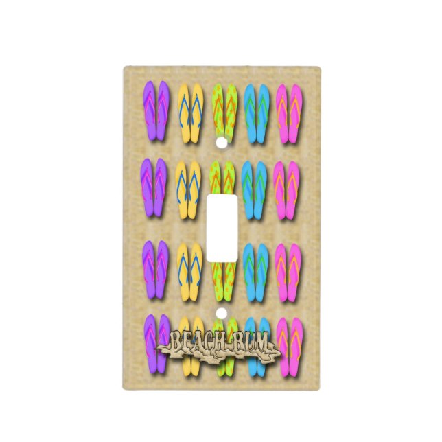 Flip Flops Beach Bum Light Switch Cover (Front)