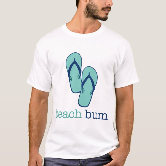 Flip Flops Beach Bum T-Shirt (Front)