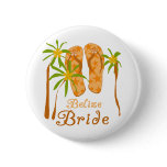 Flip Flops Belize Bride Pinback Button
