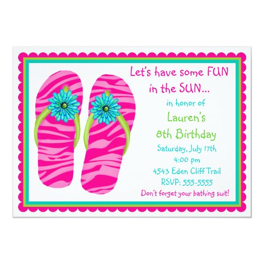 Flip Flop Party Invitations Templates 8