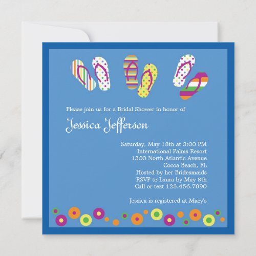 Flip Flops Bridal Shower Invitation